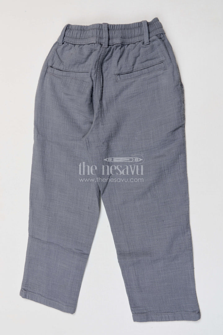 The Nesavu Boys Pant Boys Lightweight Muslin Cotton Pants for School Days and Casual Wear Nesavu Nesavu boys muslin cotton pants for school days and casual wear breathable kids drawstring pants