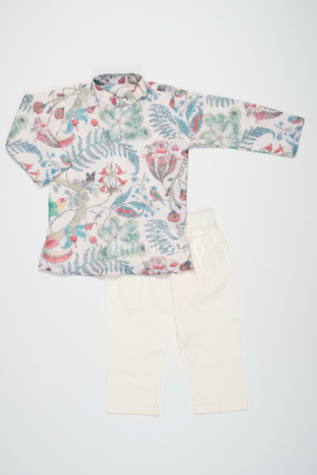 The Nesavu Boys Kurtha Set Boys Multicolor Chanderi Cotton Kurtha Set with Digital Print Diwali Outfit for Little Men Nesavu Boys Multicolor Chanderi Cotton Kurtha Set Nesavu Diwali Outfit Men Digital Print