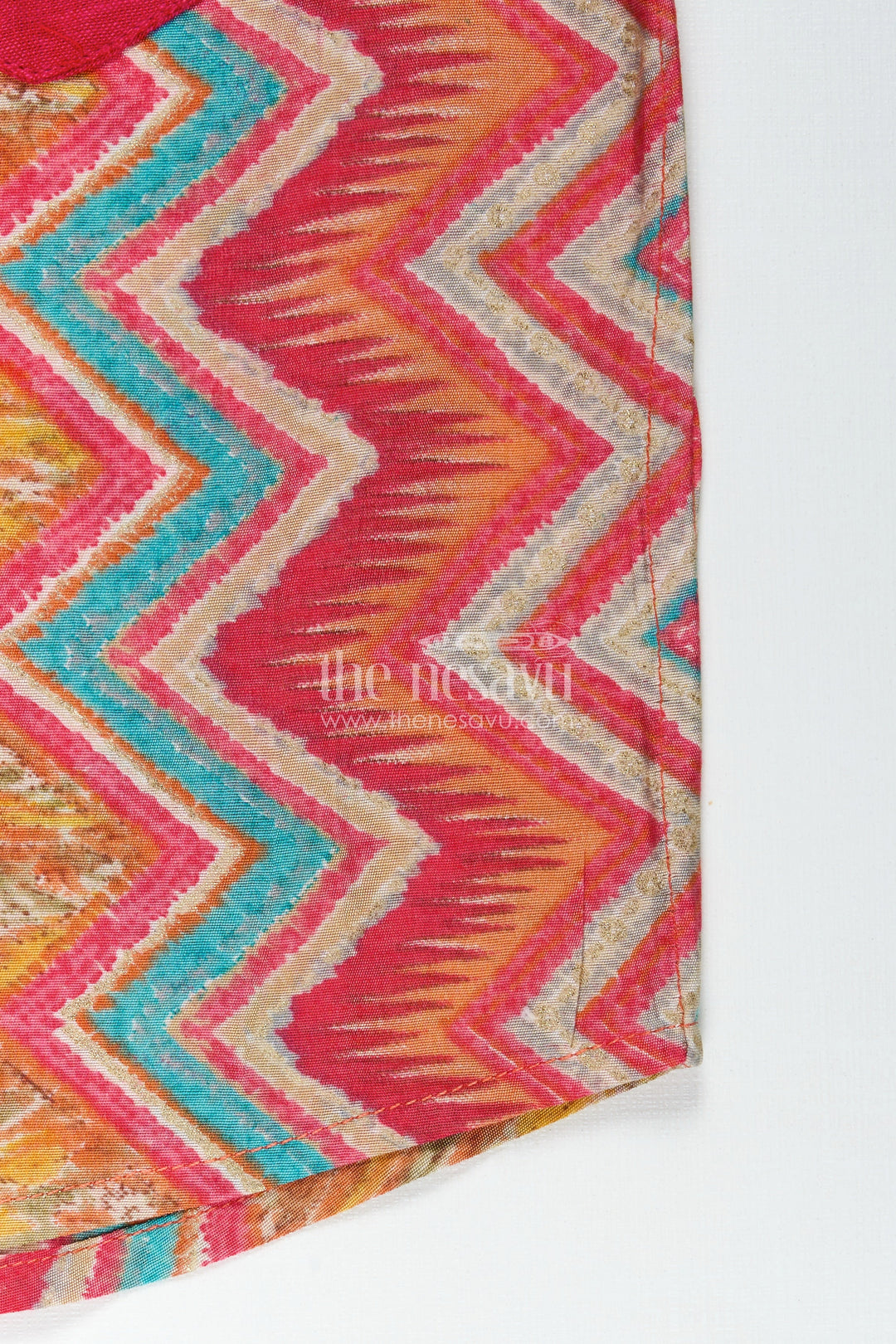 The Nesavu Boys Shirts Boys Multicolor Zigzag Printed Viscose Shirt Festive Wear for Celebrations Nesavu Nesavu Boys Multicolor Zigzag Printed Shirt Festive Viscose Shirt Celebrations