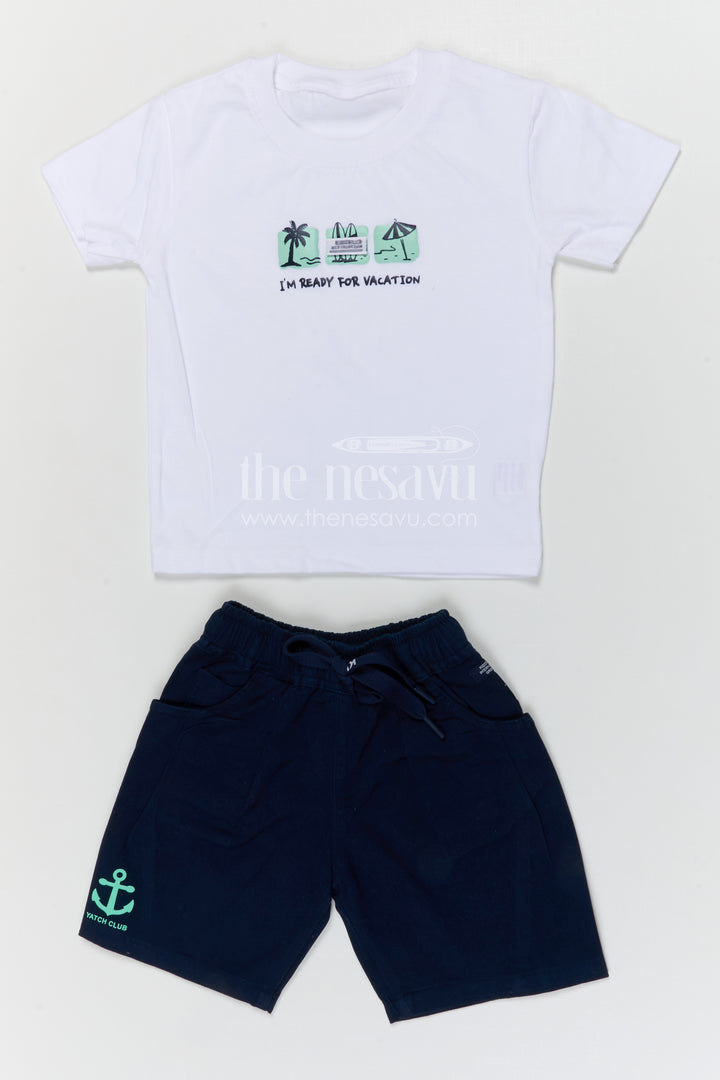 The Nesavu Boys Casual Set Boys Muslin Cotton Casual Set for Playtime and Everyday Comfort Nesavu Nesavu boys muslin cotton casual set for playtime with breathable fabric and relaxed fit summer outfit