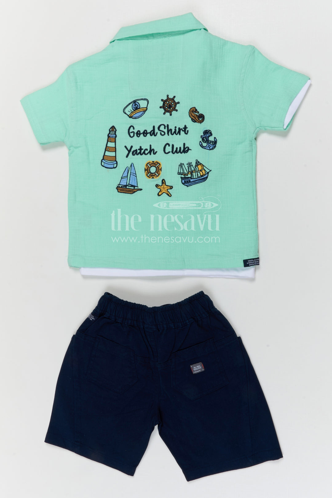 The Nesavu Boys Casual Set Boys Muslin Cotton Casual Set for Playtime and Everyday Comfort Nesavu Nesavu boys muslin cotton casual set for playtime with breathable fabric and relaxed fit summer outfit