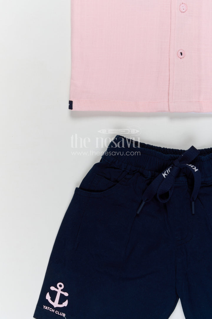 The Nesavu Boys Casual Set Boys Muslin Cotton Casual Set for Summer Outings and Daily Wear Nesavu Nesavu boys muslin cotton casual set for summer outings with breathable fabric and comfortable shorts
