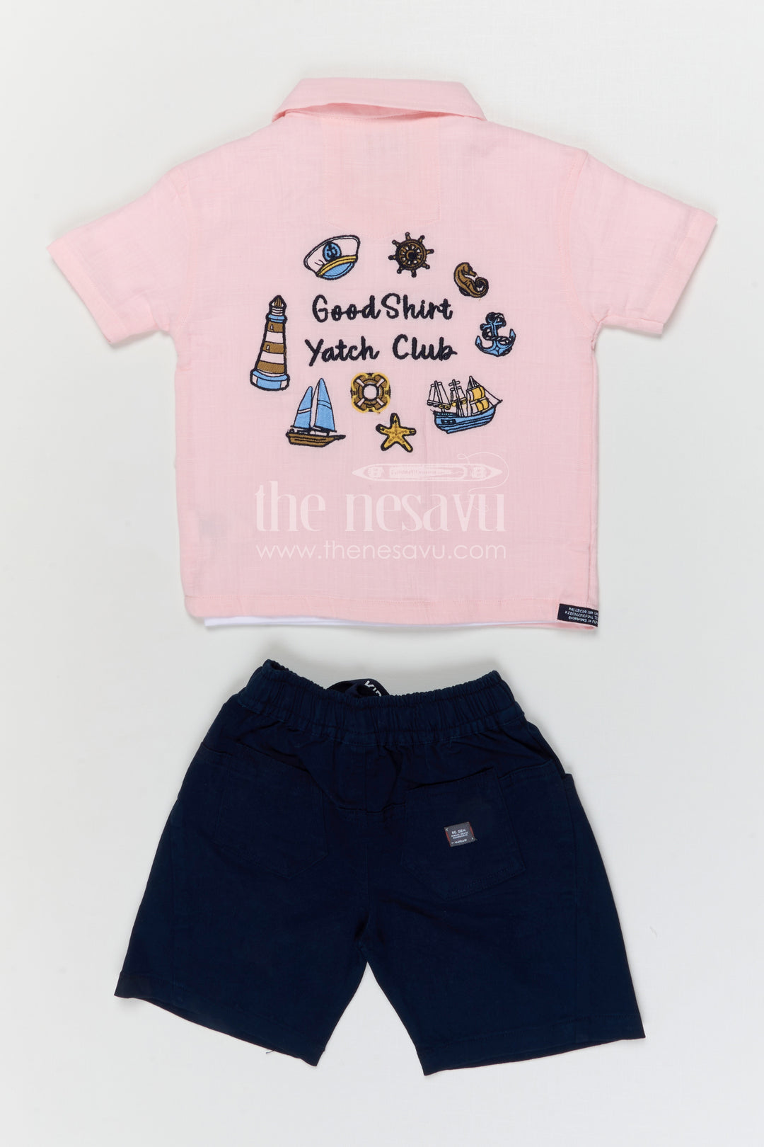 The Nesavu Boys Casual Set Boys Muslin Cotton Casual Set for Summer Outings and Daily Wear Nesavu Nesavu boys muslin cotton casual set for summer outings with breathable fabric and comfortable shorts