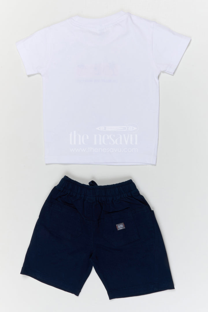 The Nesavu Boys Casual Set Boys Muslin Cotton Casual Set for Summer Outings and Daily Wear Nesavu Nesavu boys muslin cotton casual set for summer outings with breathable fabric and comfortable shorts