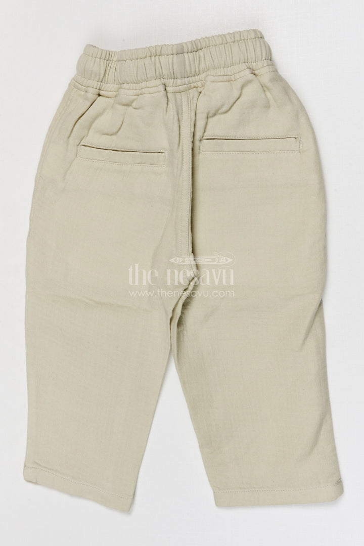 The Nesavu Boys Pant Boys Muslin Cotton Pants for Comfortable School and Daily Wear Nesavu Nesavu boys muslin cotton pants for school and everyday wear breathable kids drawstring pants