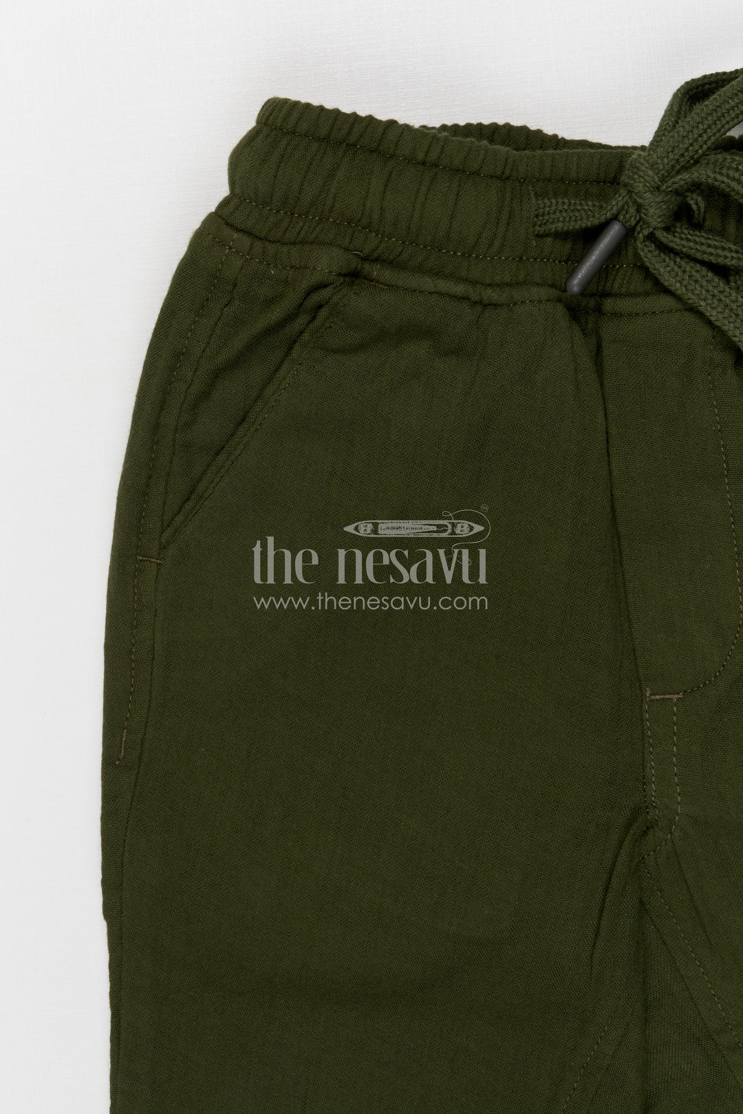 The Nesavu Boys Pant Boys Muslin Cotton Pants for Daily Comfort and Casual Outings Nesavu Nesavu boys muslin cotton pants for everyday wear breathable kids casual drawstring pants