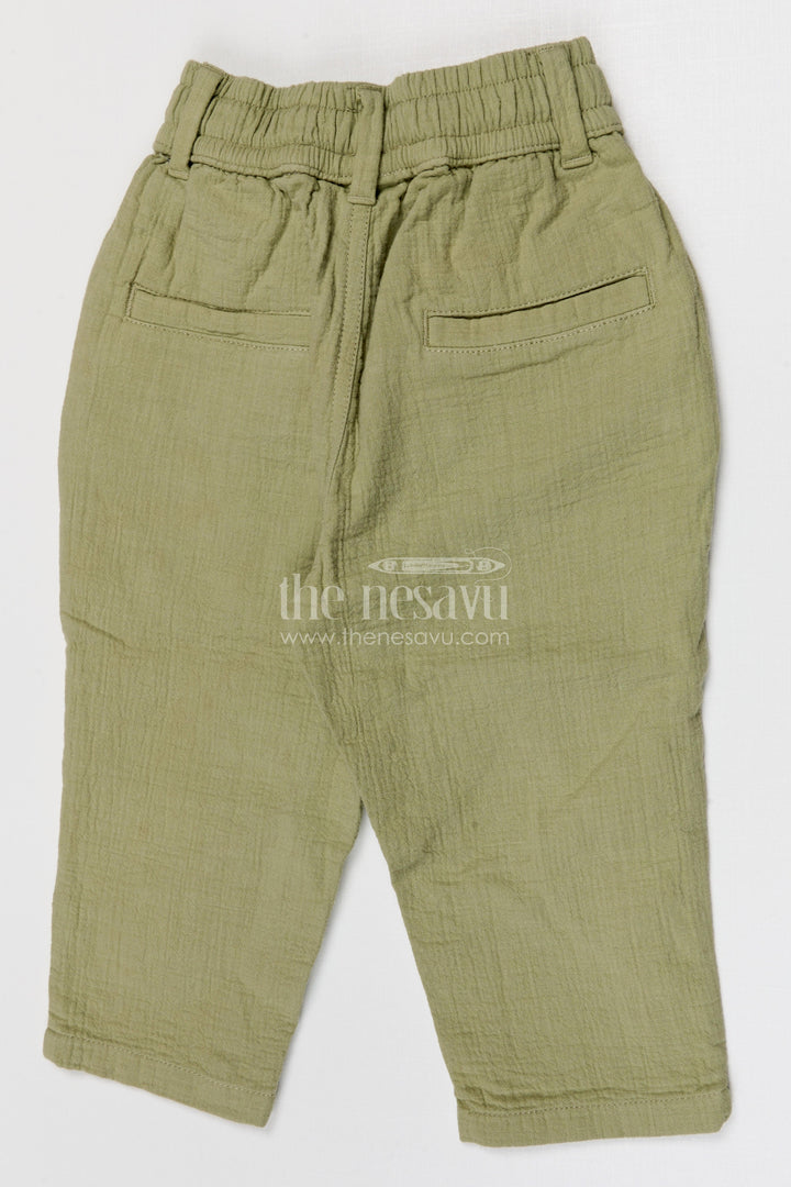 The Nesavu Boys Pant Boys Muslin Cotton Pants for Outdoor Play and Daily Comfort Nesavu Nesavu boys muslin cotton pants for outdoor play and everyday comfort breathable kids drawstring pants