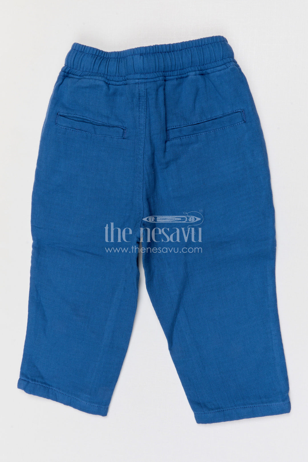 The Nesavu Boys Pant Boys Muslin Cotton Pants for Relaxed Daily Wear and Playtime Nesavu Nesavu boys muslin cotton pants for casual daily wear comfortable breathable kids drawstring pants