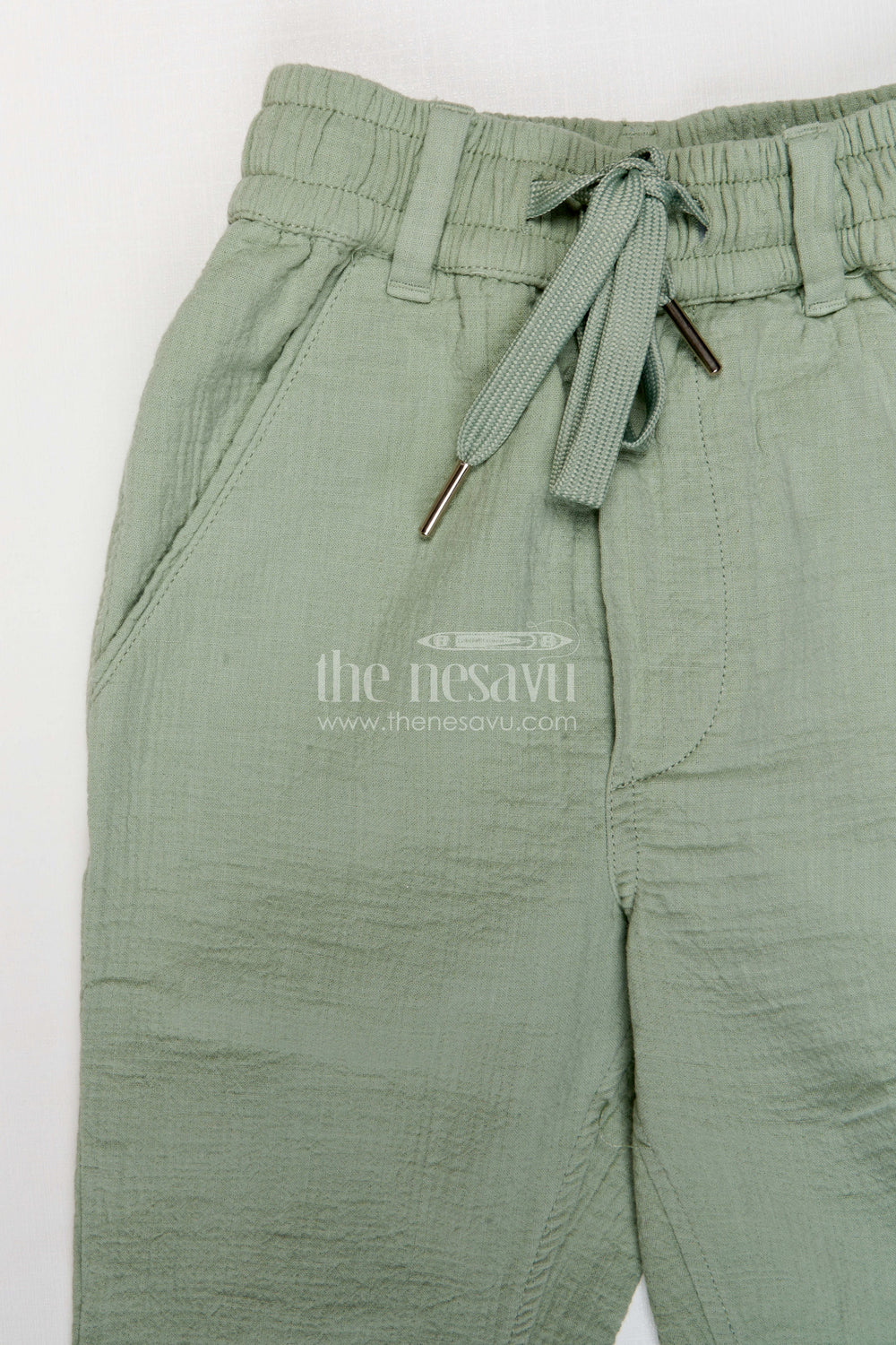 The Nesavu Boys Pant Boys Muslin Cotton Pants for Relaxed Play and Everyday Comfort Nesavu Nesavu boys muslin cotton pants for play and everyday comfort breathable kids casual pants