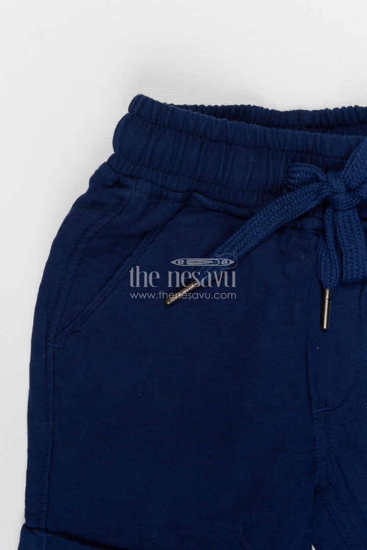 The Nesavu Boys Shorts Boys Muslin Cotton Shorts for Active Play and Everyday Comfort Nesavu Nesavu boys muslin cotton shorts for active play breathable kids drawstring summer shorts