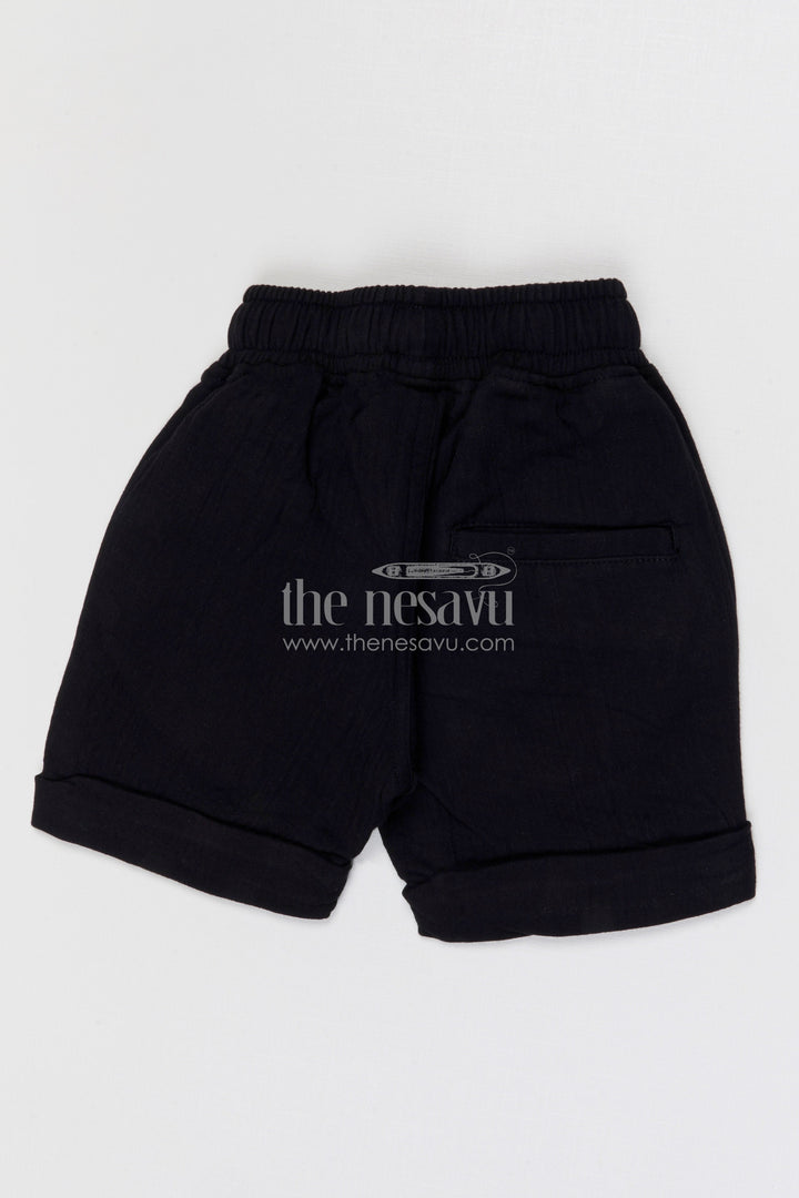 The Nesavu Boys Shorts Boys Muslin Cotton Shorts for Sports Activities and Summer Play Nesavu Nesavu boys muslin cotton shorts for sports and summer play breathable kids drawstring shorts