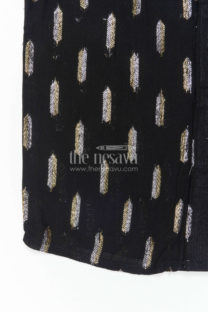 The Nesavu Boys Cotton Shirt Boys Party Shirt for Evening Functions Nesavu Nesavu Boys Party Shirt For Evening Functions With Lurex Zari Cotton And Festive Woven Shine
