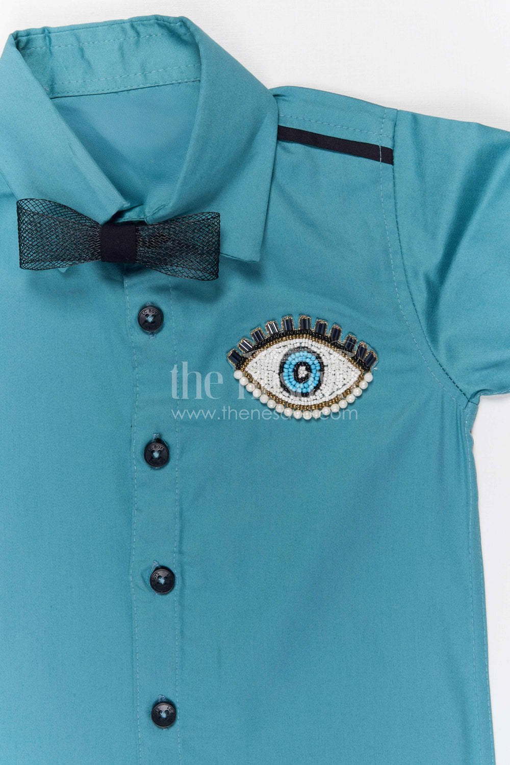 The Nesavu Boys Casual Set Boys Party Wear Shirt and Pant Set for Birthdays and Celebrations Nesavu Nesavu boys satin shirt and lycra pant set for birthday parties festive celebrations and special occasions