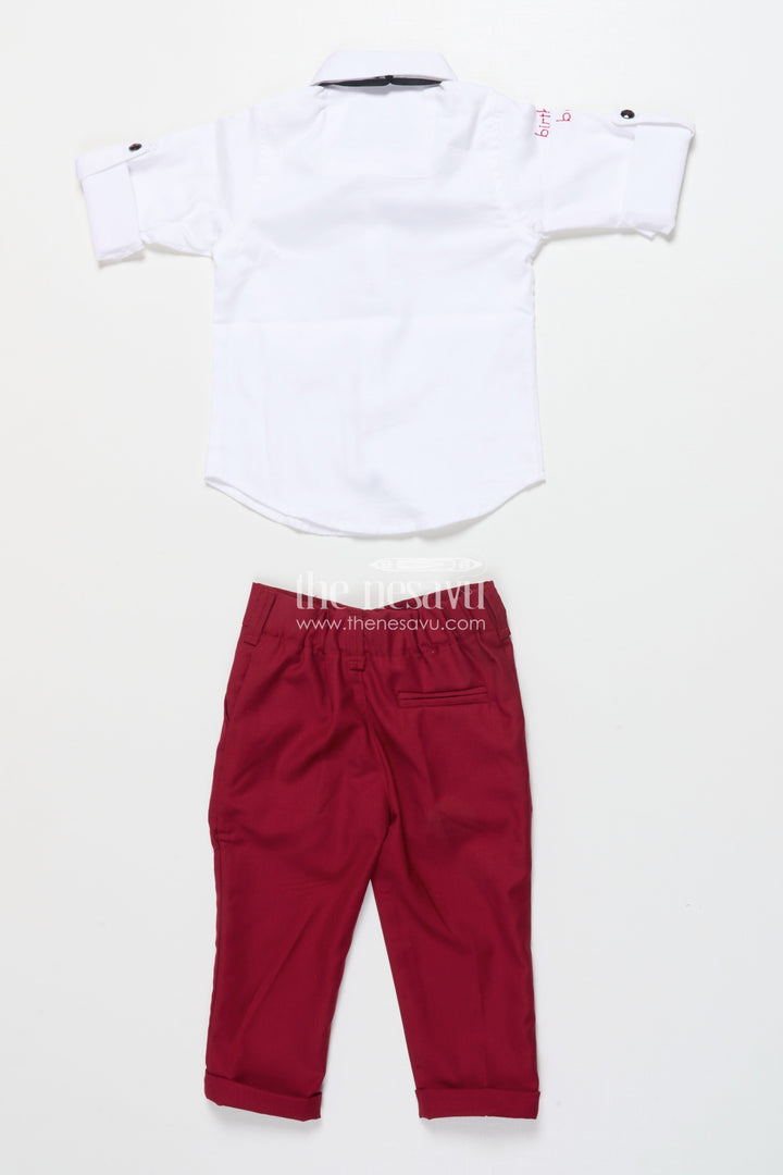 The Nesavu Boys Casual Set Boys Partywear Set with Waistcoat for Birthdays and Family Events Nesavu Nesavu boys waistcoat party set bowtie birthdays family celebrations