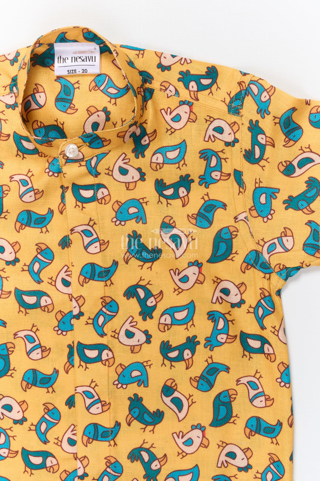 The Nesavu Boys Linen Shirt Boys Playful Print Linen Shirt for Everyday Comfort and Fun Looks Nesavu Nesavu boys playful cartoon print linen shirt playdates family outings everyday dressing