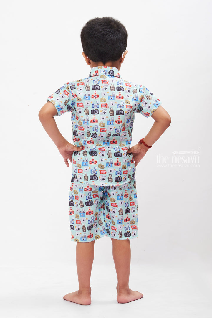 The Nesavu Boys Casual Set Boys Playful Robots Printed Co-ord Set: Comfortable and Stylish Casual Wear Nesavu Boys Playful Robots Printed Co-ord Set | Comfortable and Casual Wear | The Nesavu