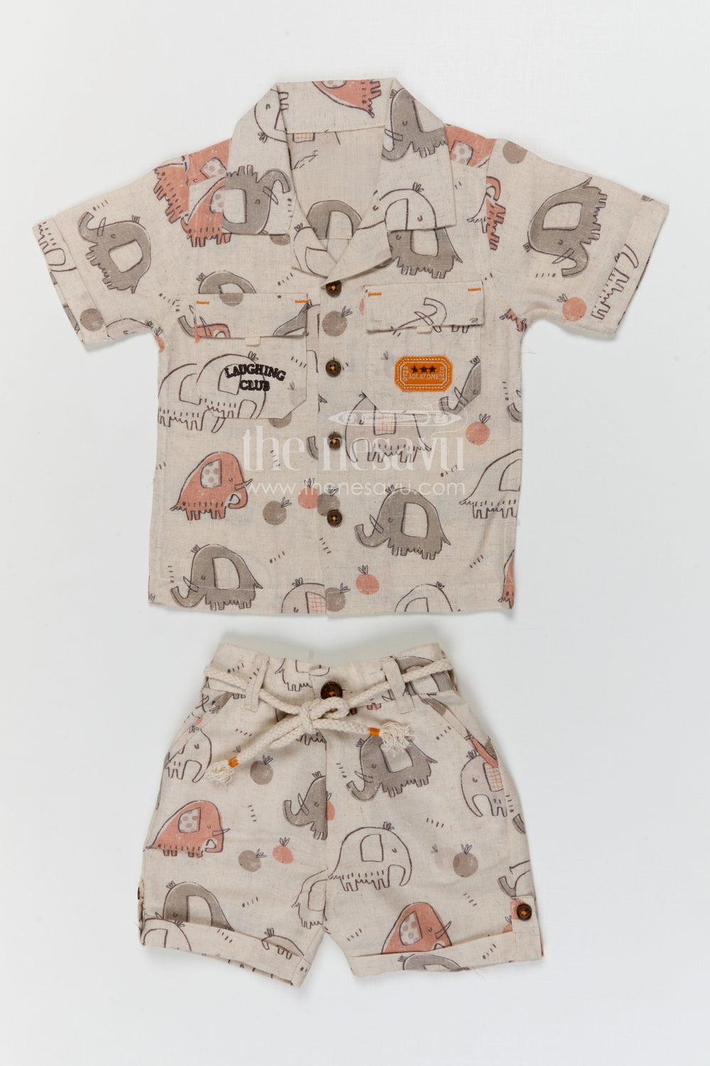 The Nesavu Boys Casual Set Boys Printed Co Ord Set for Casual Outings and Playtime Nesavu Nesavu boys cotton printed co ord set for casual outings and playtime with breathable fabric and fun design