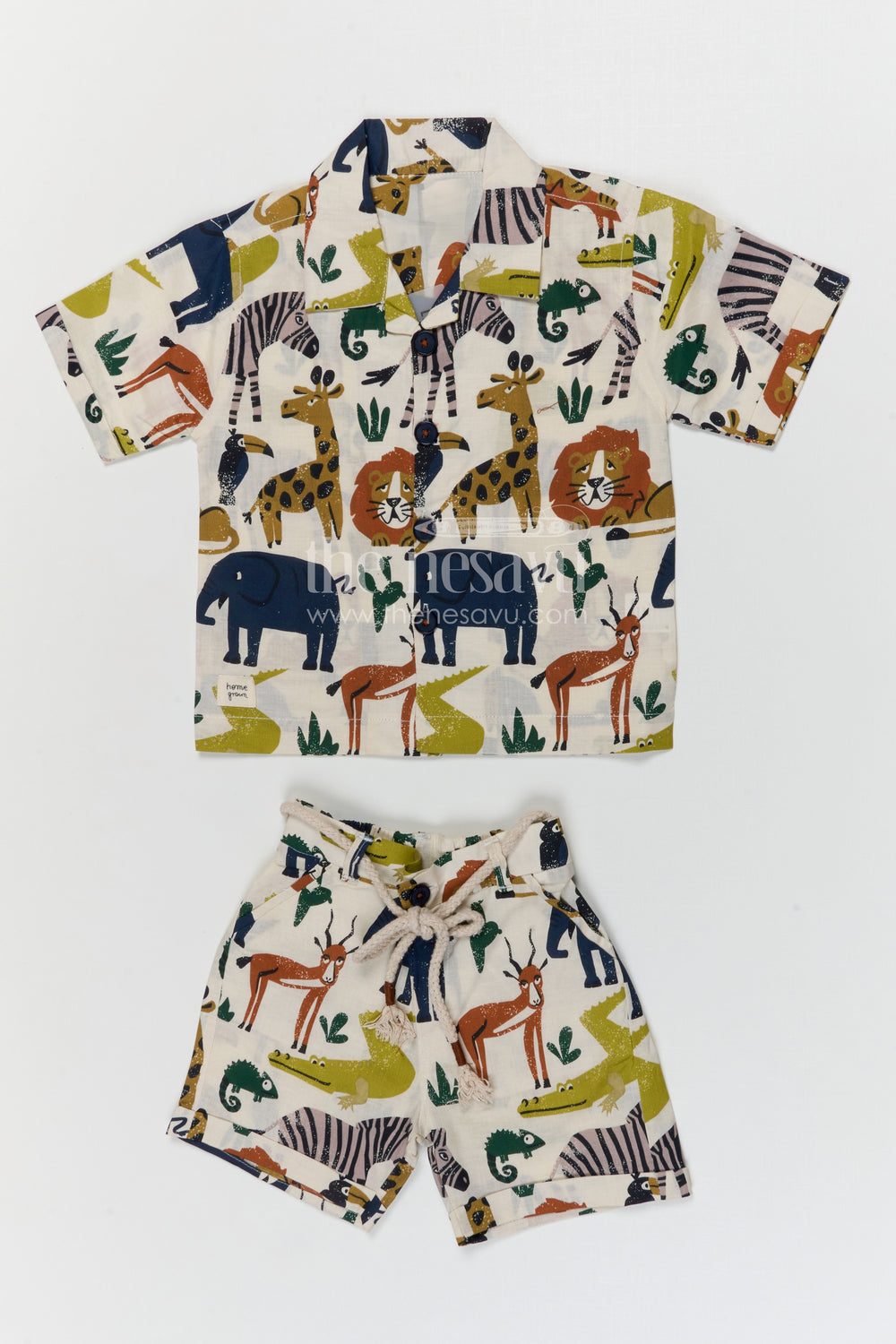 The Nesavu Boys Jacket Sets Boys Printed Co Ord Set for Playtime and Casual Outings Nesavu Nesavu boys cotton printed co ord set for playtime and casual outings with breathable fabric and fun design
