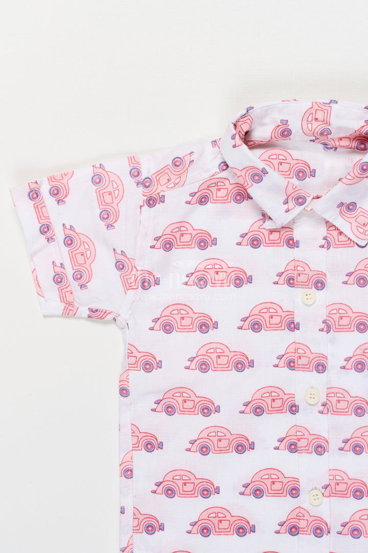 The Nesavu Boys Casual Set Boys Printed Cotton Shirt and Shorts Set for Everyday Dressing Nesavu Nesavu boys printed cotton shirt shorts set casual wear daily play