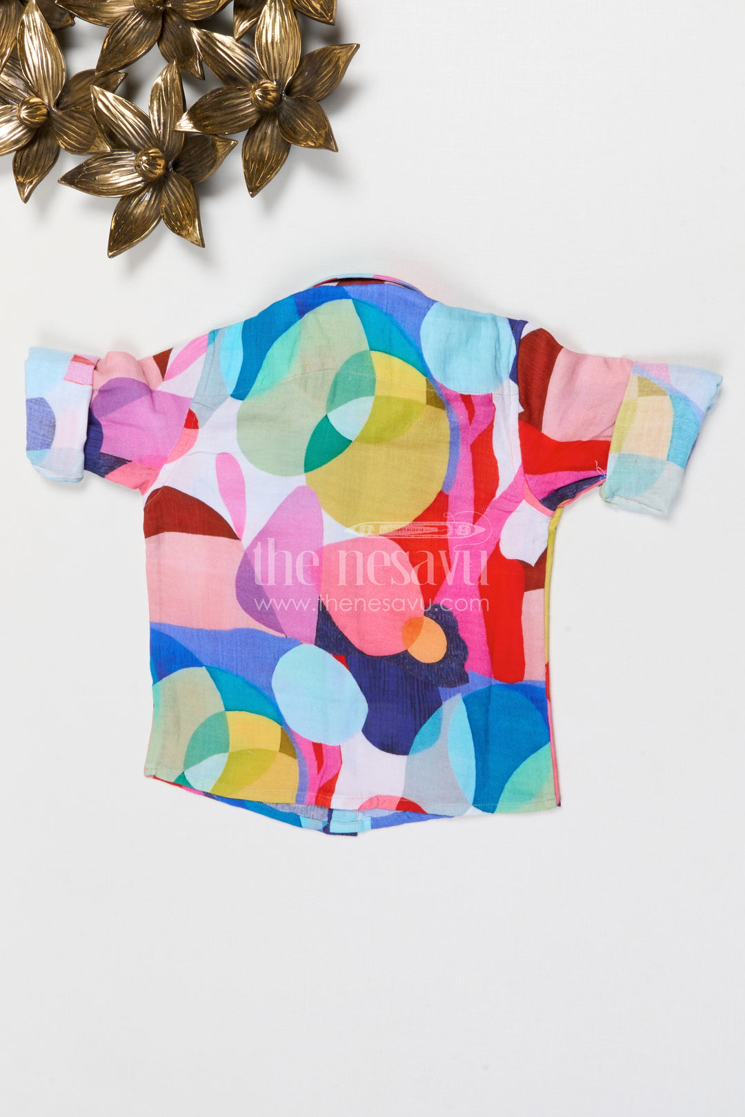 The Nesavu Boys Cotton Shirt Boys Printed Cotton Shirt for Festive Outings and Special Occasions Nesavu Nesavu boys printed cotton shirt for festive outings muslin cotton digital print kids shirt