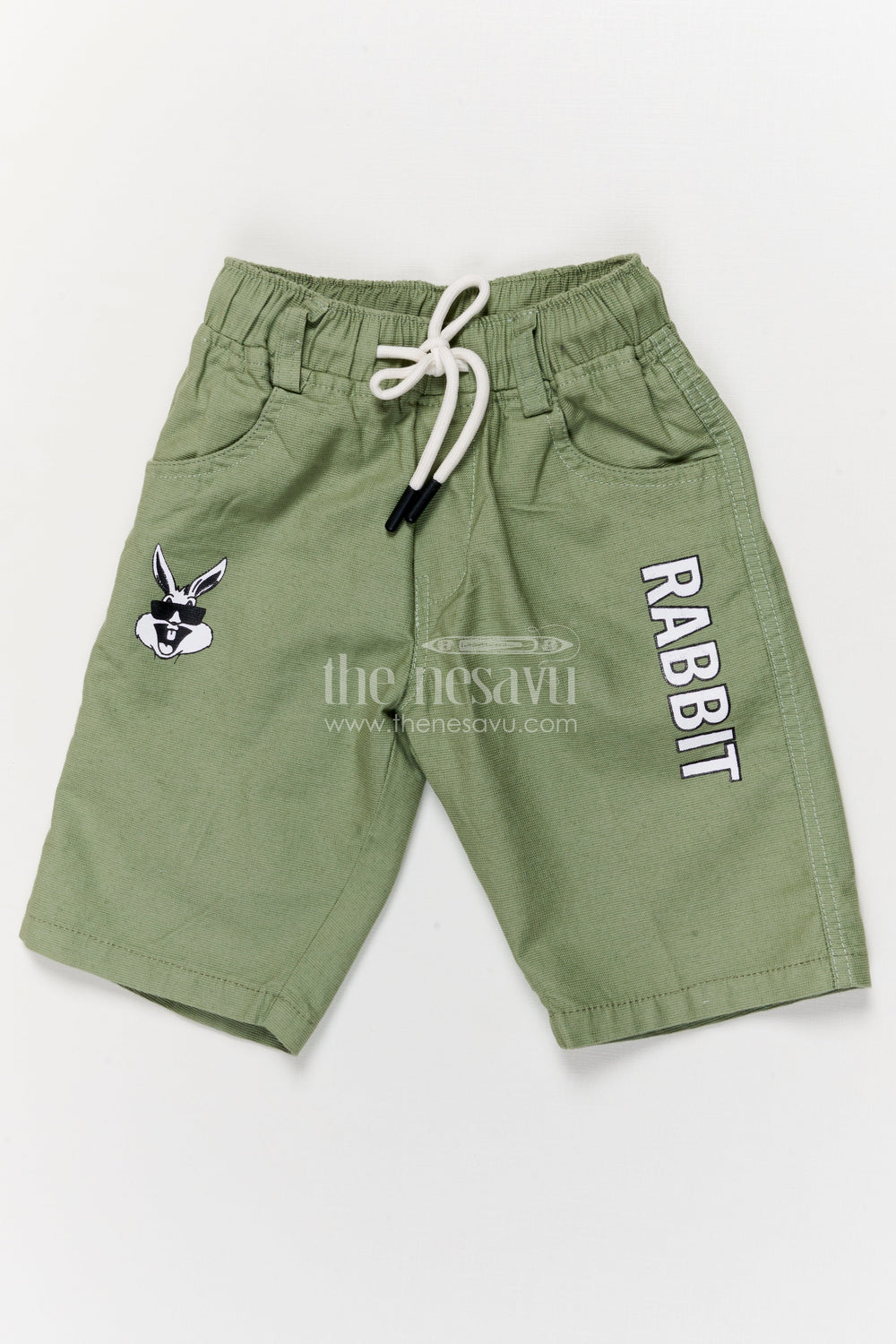 The Nesavu Boys Shorts Boys Printed Cotton Shorts with Playful Design and Drawstring Waist Nesavu 14 (6M) / Green / Cotton BWS066F-14 Printed cotton boys shorts with elastic fit and graphic design