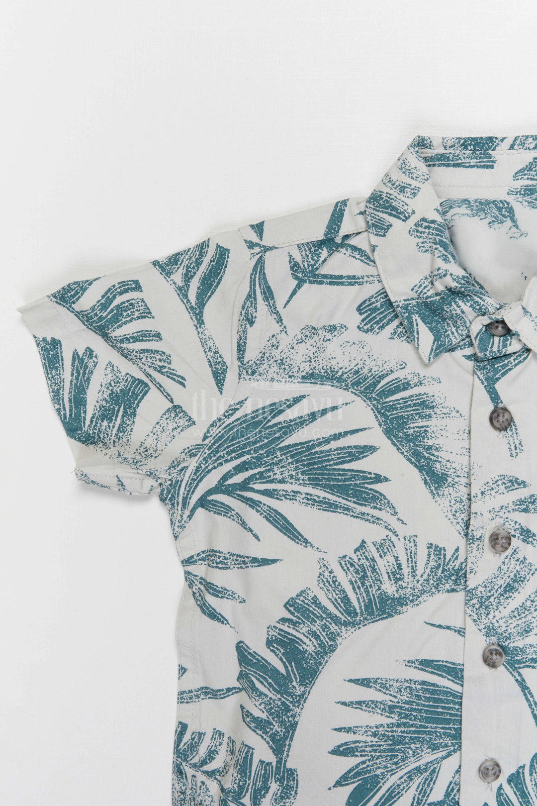 The Nesavu Boys Casual Set Boys Printed Shirt and Shorts Set for Holiday Wear Nesavu Nesavu Boys Printed Cotton Shirt And Shorts Set For Holidays Summer Outings And Casual Events