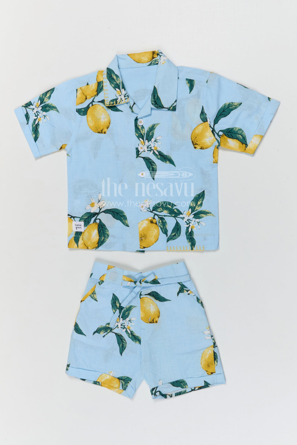 The Nesavu Boys Casual Set Boys Printed Shirt and Shorts Set for Summer Outings and Vacations Nesavu Nesavu boys cotton printed shirt and shorts set for summer outings and vacations with breathable comfort fit