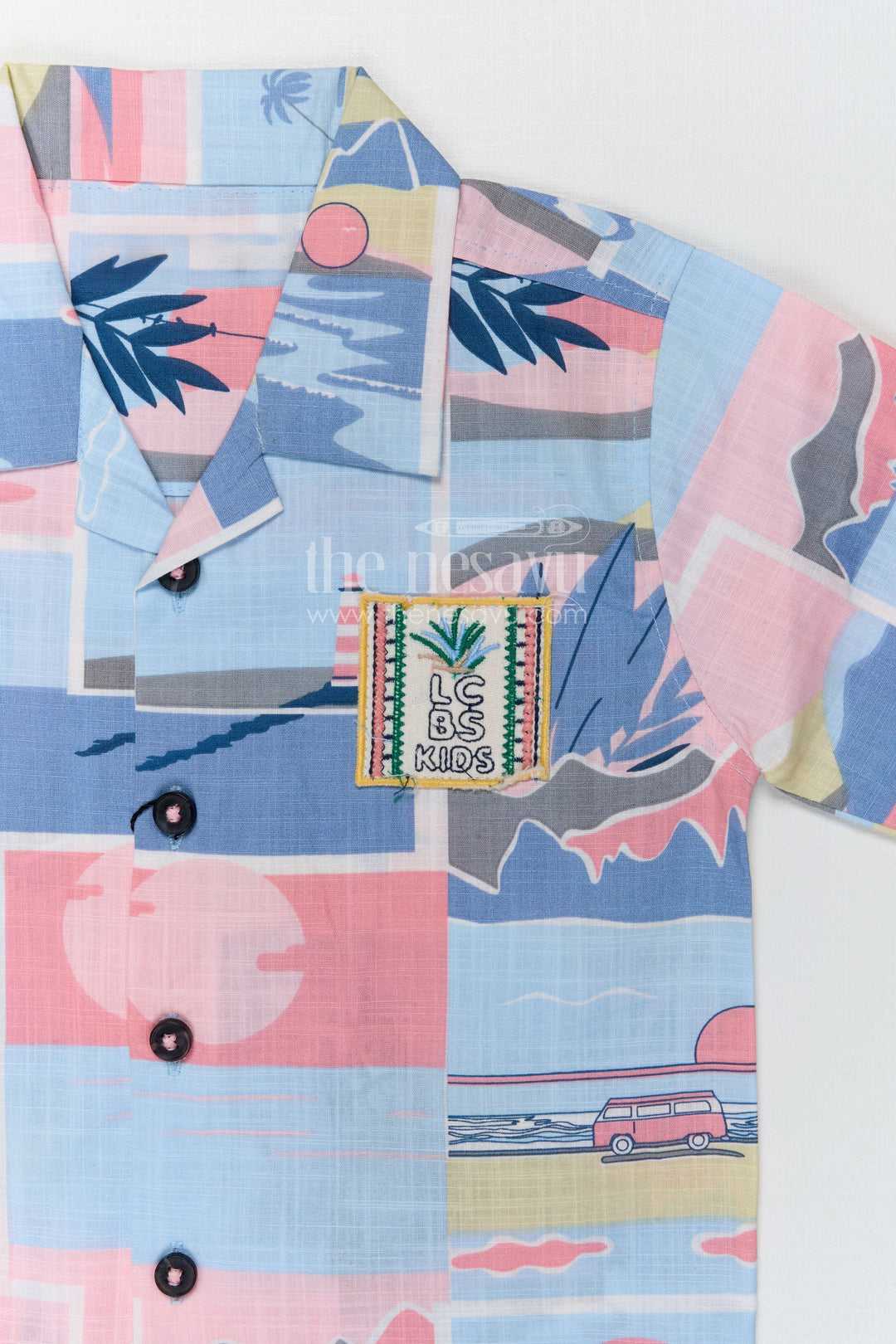 The Nesavu Boys Casual Set Boys Printed Shirt and Shorts Set for Vacations and Casual Wear Nesavu Nesavu boys printed shirt and shorts set for vacations and casual wear with breathable cotton and playful design