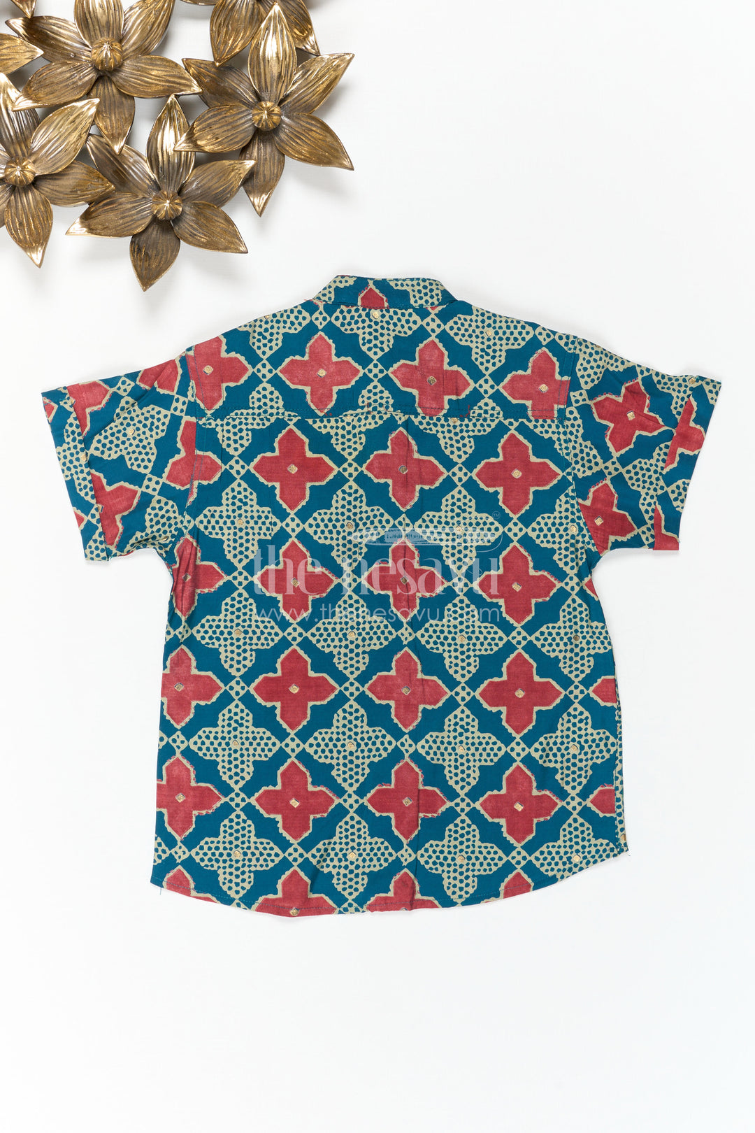 The Nesavu Boys Cotton Shirt Boys Printed Shirt for Festive Holiday Outings Nesavu Nesavu Boys Printed Shirt For Festive Holiday Outings With Viscose Modal Cotton Comfort