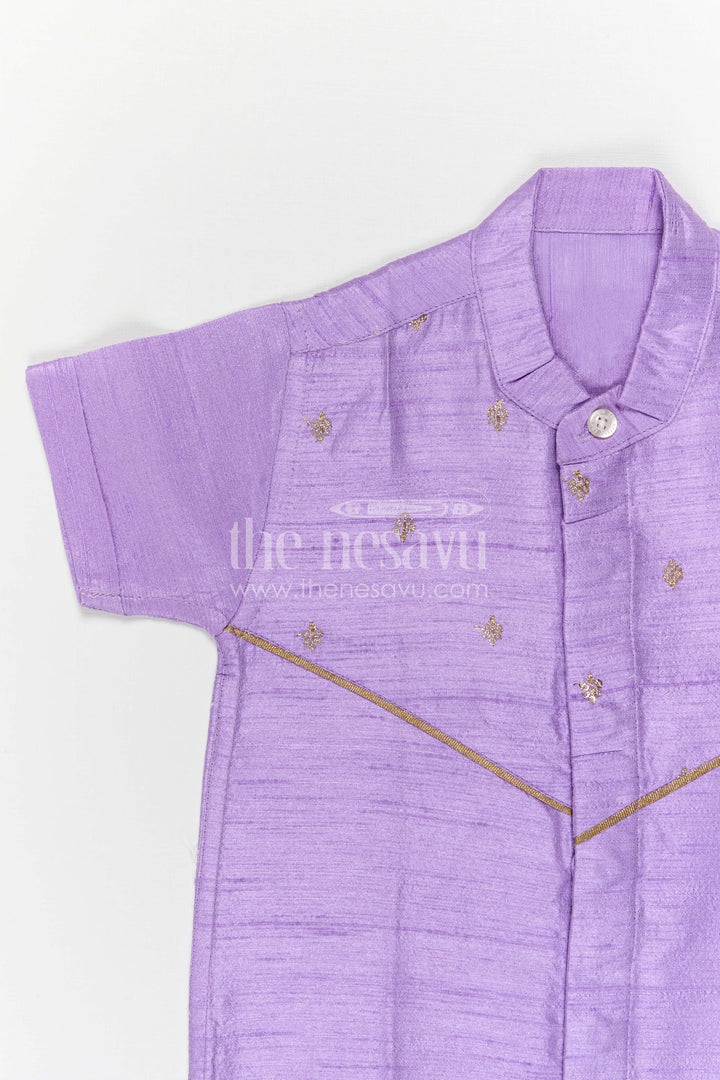 The Nesavu Boys Silk Shirt Boys Raw Silk Party Shirt for Traditional Events and Celebrations Nesavu Nesavu Boys Raw Silk Party Shirt For Festive Wear And Traditional Functions Short Sleeve Outfit