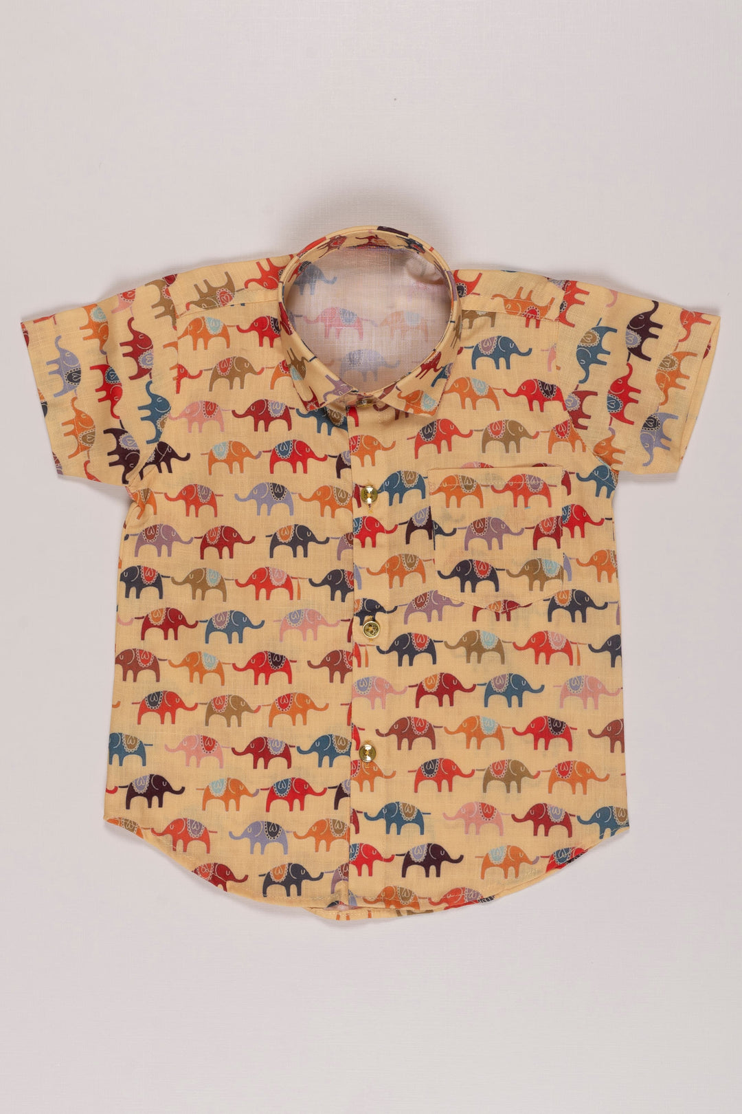 The Nesavu Boys Casual Set Boys Safari Parade Co-ord Set: Vibrant Casual Shirt and Shorts Combo Nesavu Boys Safari Animal Print Casual Set | Fun and Comfortable Kids Outfit | The Nesavu