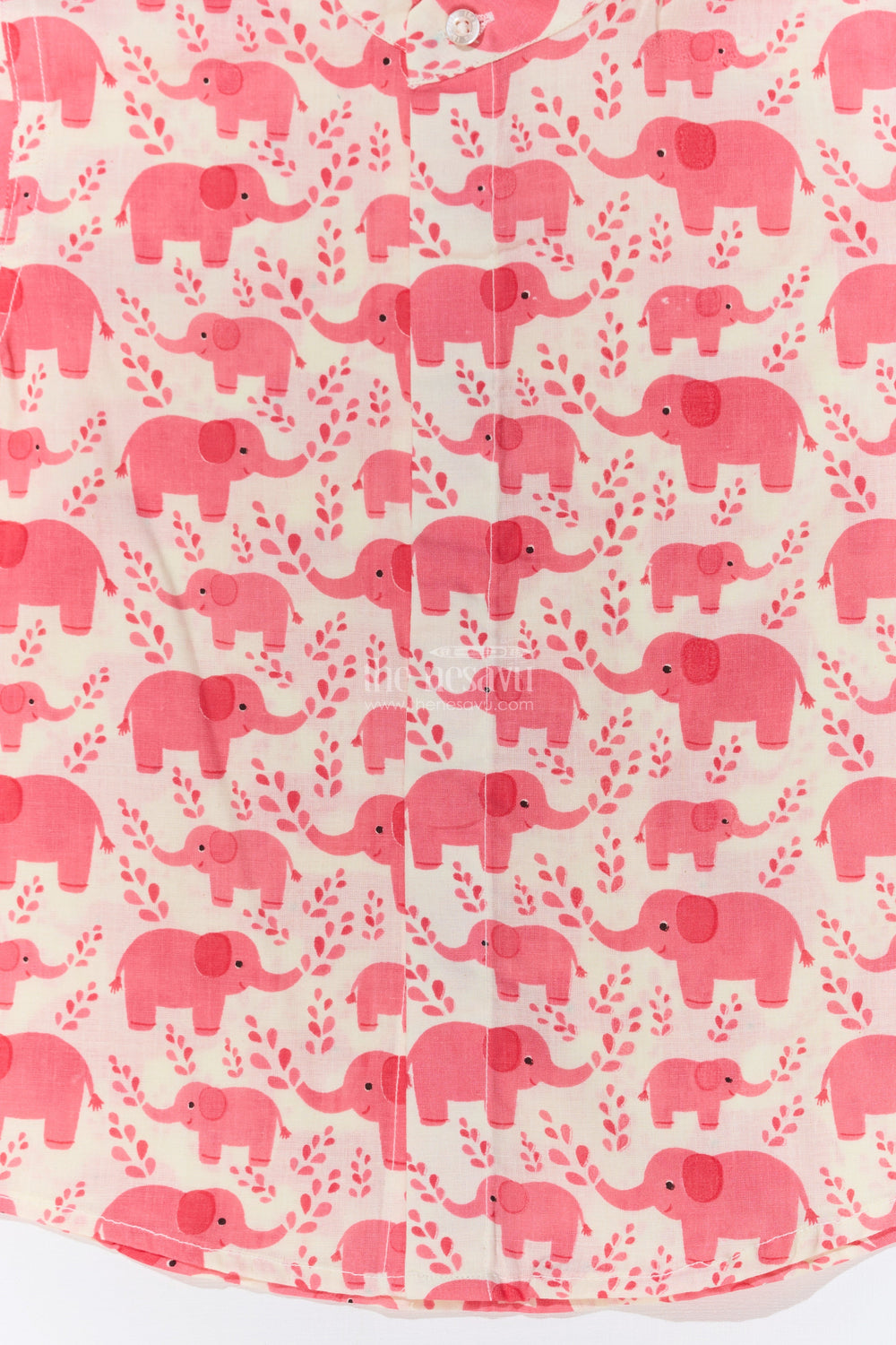 The Nesavu Boys Cotton Shirt Boys Shirt Half Shirt in Cotton Block Print with Playful Elephant Pattern Nesavu Nesavu Boys Shirt Half Shirt Cotton Block Print Cute Elephant Print