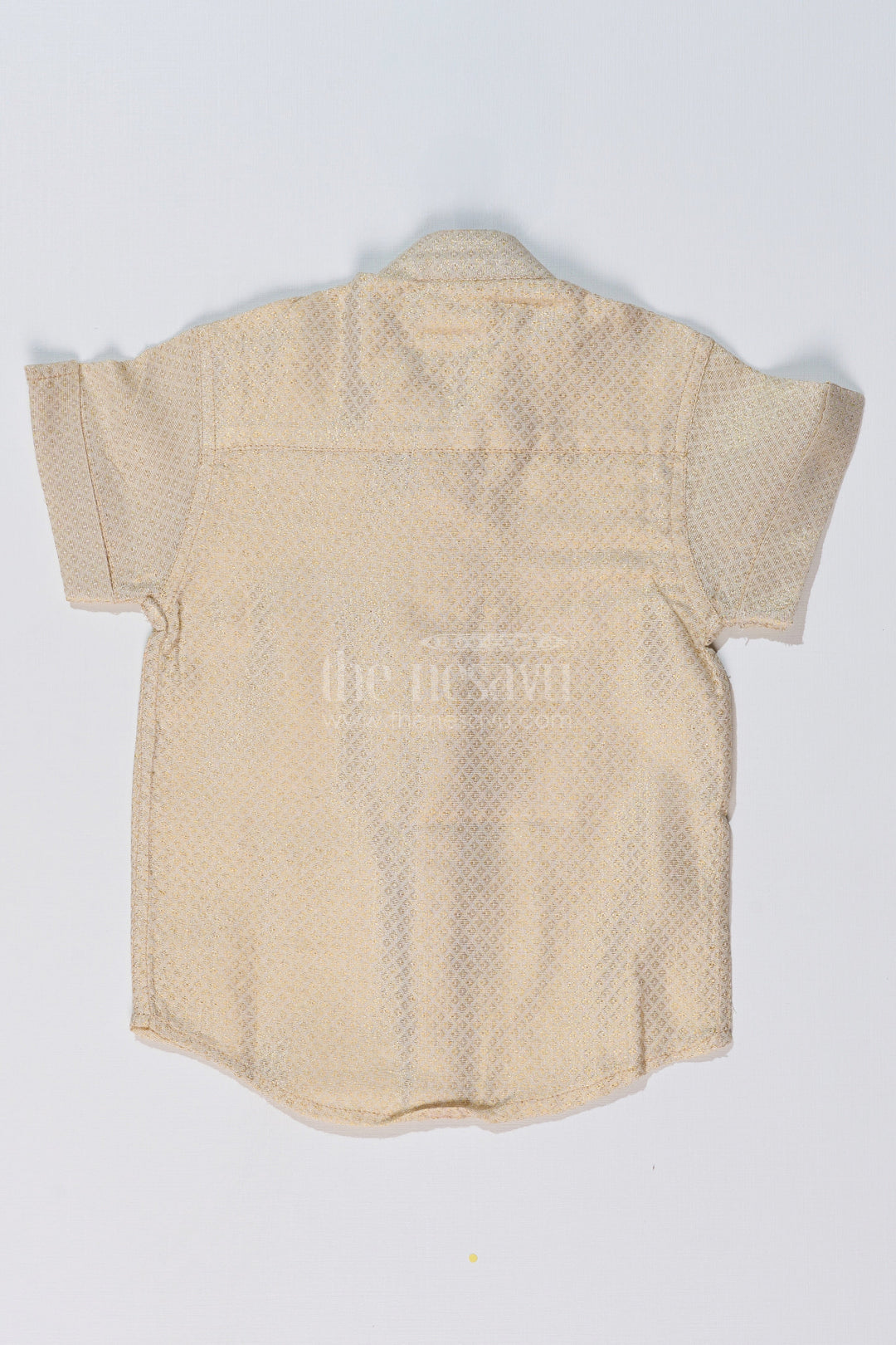 The Nesavu Boys Silk Shirt Boys Shirt New Design with Embroidered Elephant Motif and Mandarin Collar Nesavu Nesavu Boys Shirt New Design Elephant Embroidery Mandarin Collar