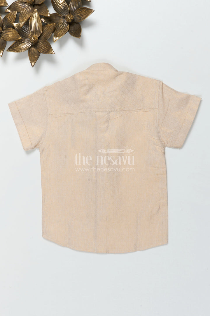 The Nesavu Boys Silk Shirt Boys Silk Shirt for Ethnic Functions and Formal Wear Nesavu Nesavu boys plain tissue silk shirt for ethnic festivals and traditional celebrations