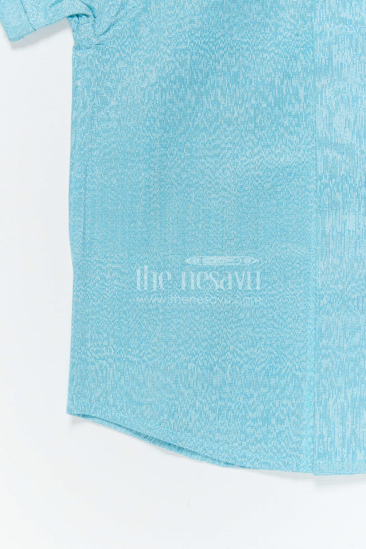 The Nesavu Boys Silk Shirt Boys Silk Shirt for Festive Celebrations and Family Functions Nesavu Nesavu boys tissue silk ethnic shirt with embroidery detail