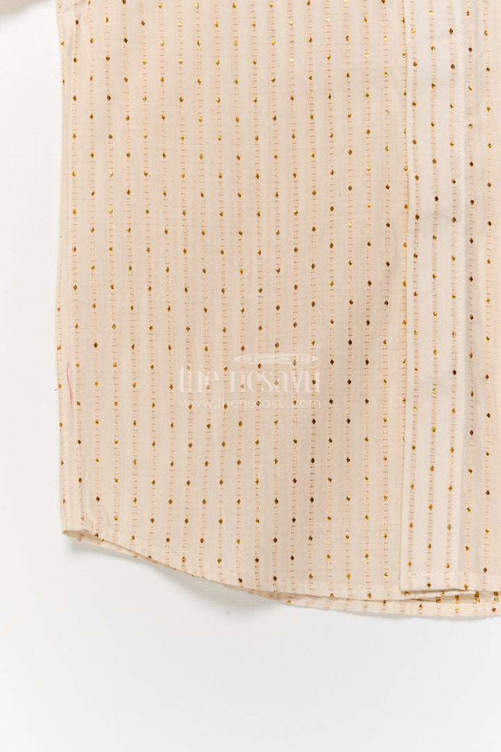 The Nesavu Boys Silk Shirt Boys Silk Shirt for Traditional Functions and Festive Wear Nesavu Nesavu boys tissue silk shirt with ethnic design for weddings and traditional occasions