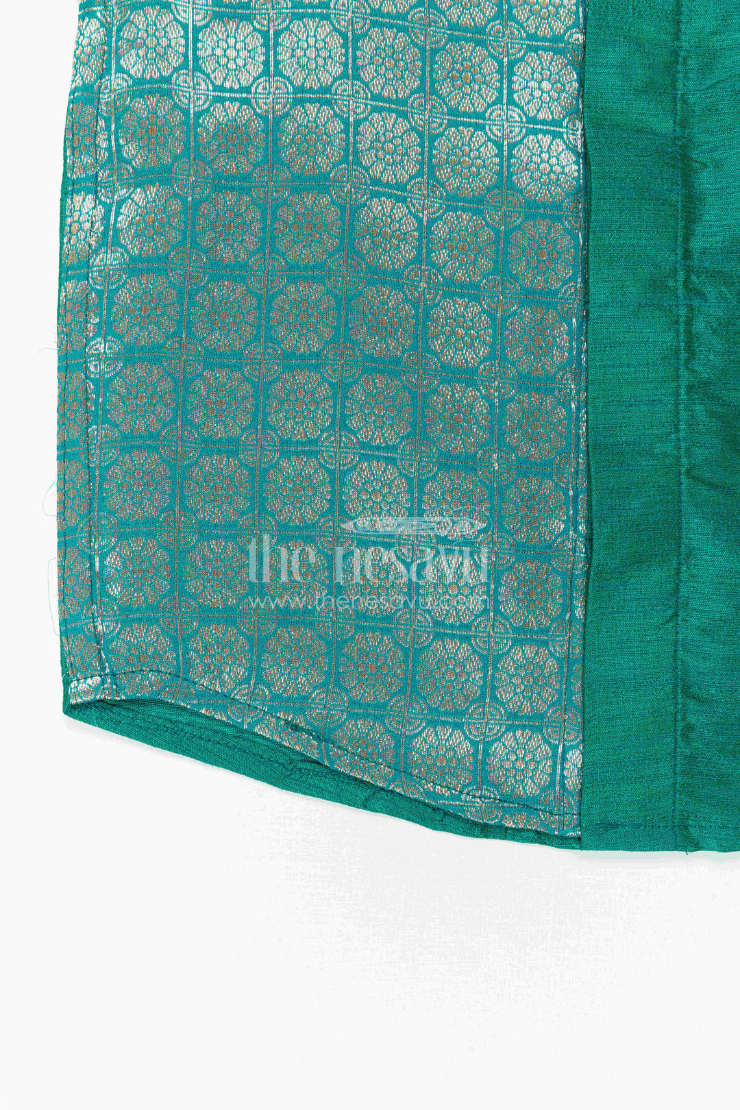 The Nesavu Boys Silk Shirt Boys Silk Shirt for Wedding Functions and Cultural Occasions Nesavu Nesavu Boys Raw Silk Shirt With Woven Jacquard Panel For Weddings And Festive Occasions