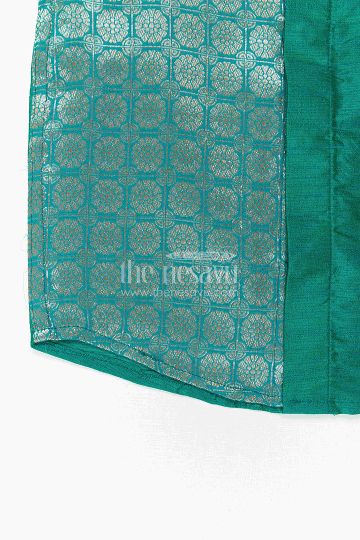 The Nesavu Boys Silk Shirt Boys Silk Shirt for Wedding Functions and Cultural Occasions Nesavu Nesavu Boys Raw Silk Shirt With Woven Jacquard Panel For Weddings And Festive Occasions