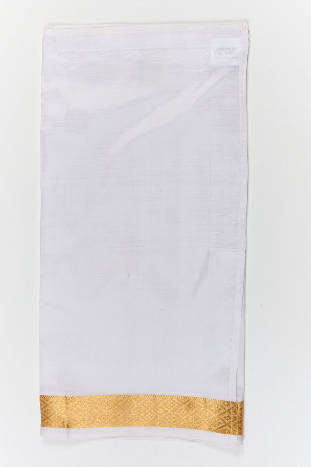 The Nesavu Boys Vesti Boys Silk Vesti for Weddings, Poojas, and Cultural Celebrations Nesavu 18 (2Y) / White / Silk D059B-18 Nesavu boys silk vesti with zari border for weddings, poojas, and festive rituals