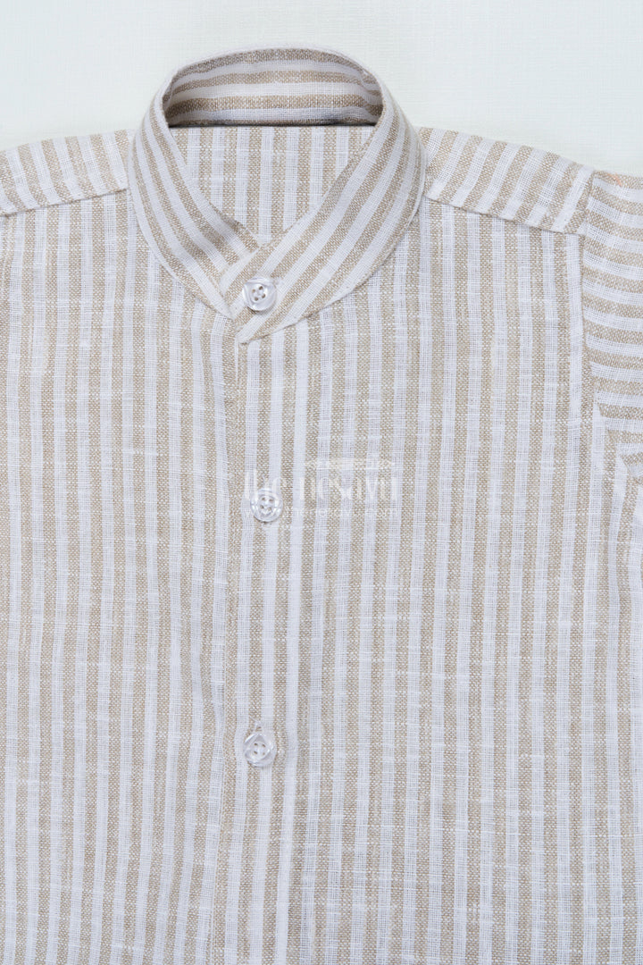 The Nesavu Boys Casual Set Boys Striped Casual Set for Festive Day Outs and Celebrations Nesavu Nesavu boys cotton stripe casual outfit set festive occasions