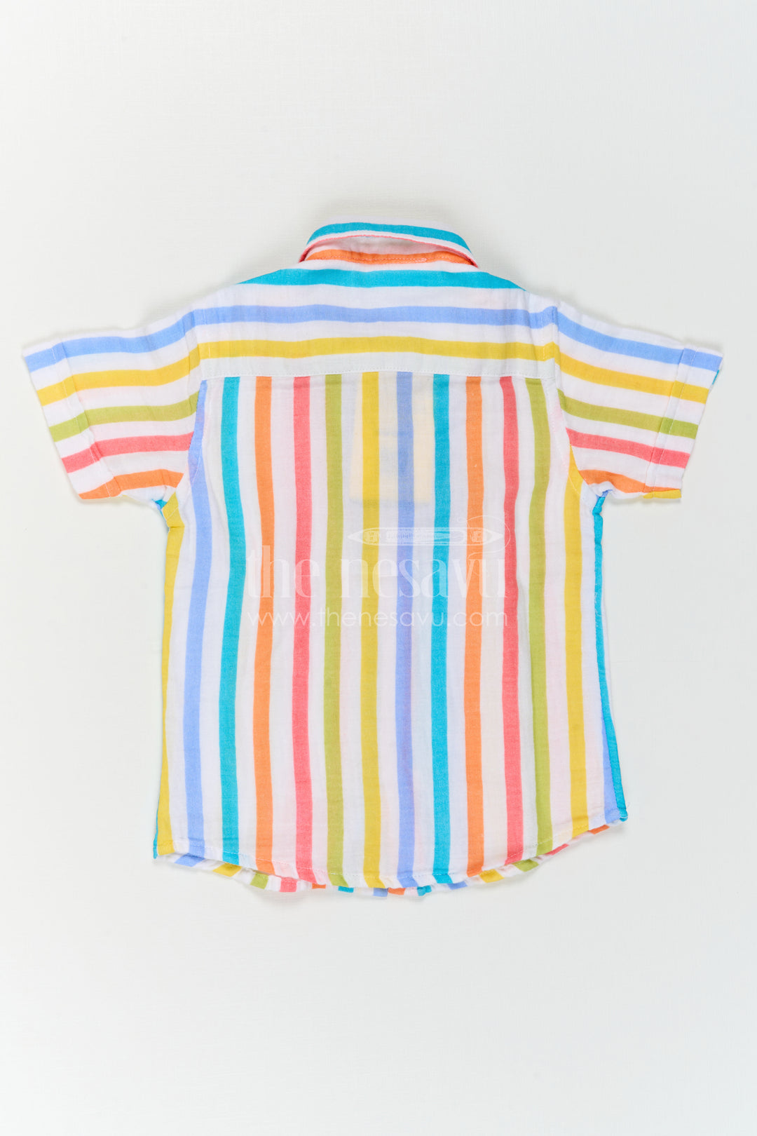 The Nesavu Boys Cotton Shirt Boys Striped Cotton Shirt for Casual Outings and Summer Wear Nesavu Nesavu boys striped cotton shirt for casual outings and summer wear breathable kids shirt