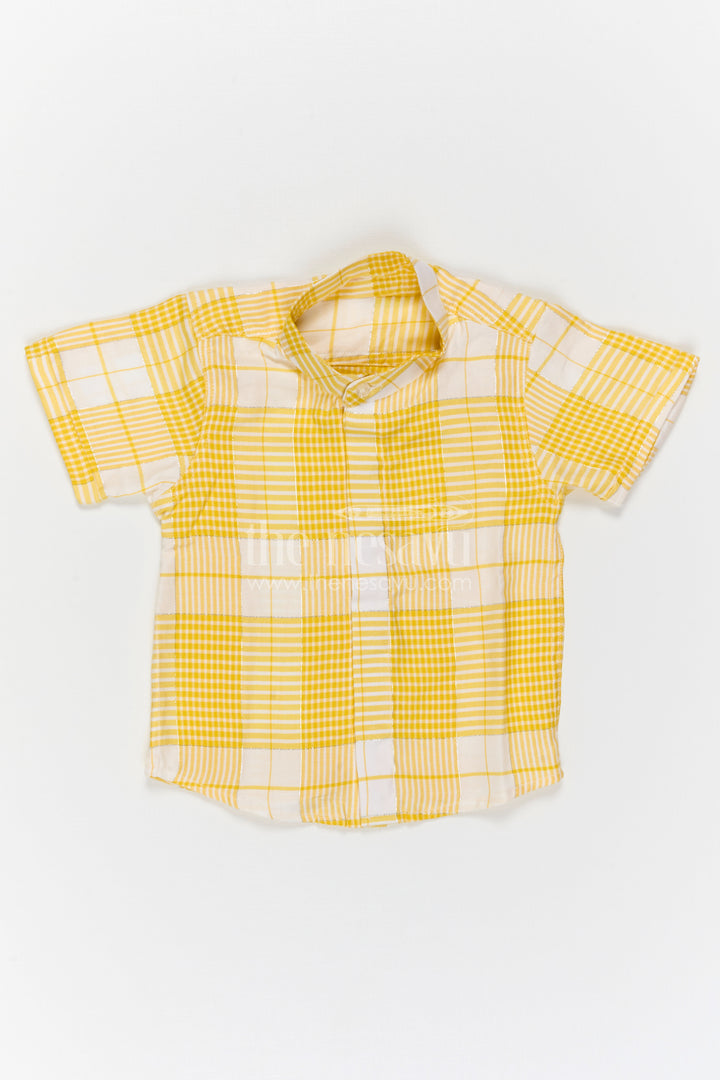 The Nesavu Boys Cotton Shirt Boys Striped Shirt for Casual Outings and Summer Wear Nesavu Nesavu Boys Striped Cotton Shirt For Casual Outings And Comfortable Summer Wear