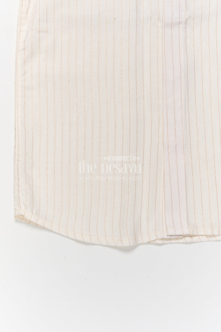 The Nesavu Boys Silk Shirt Boys Tissue Silk Shirt for Ethnic Celebrations and Family Events Nesavu Nesavu boys silk shirt in tissue fabric with subtle pattern for traditional festive dressing