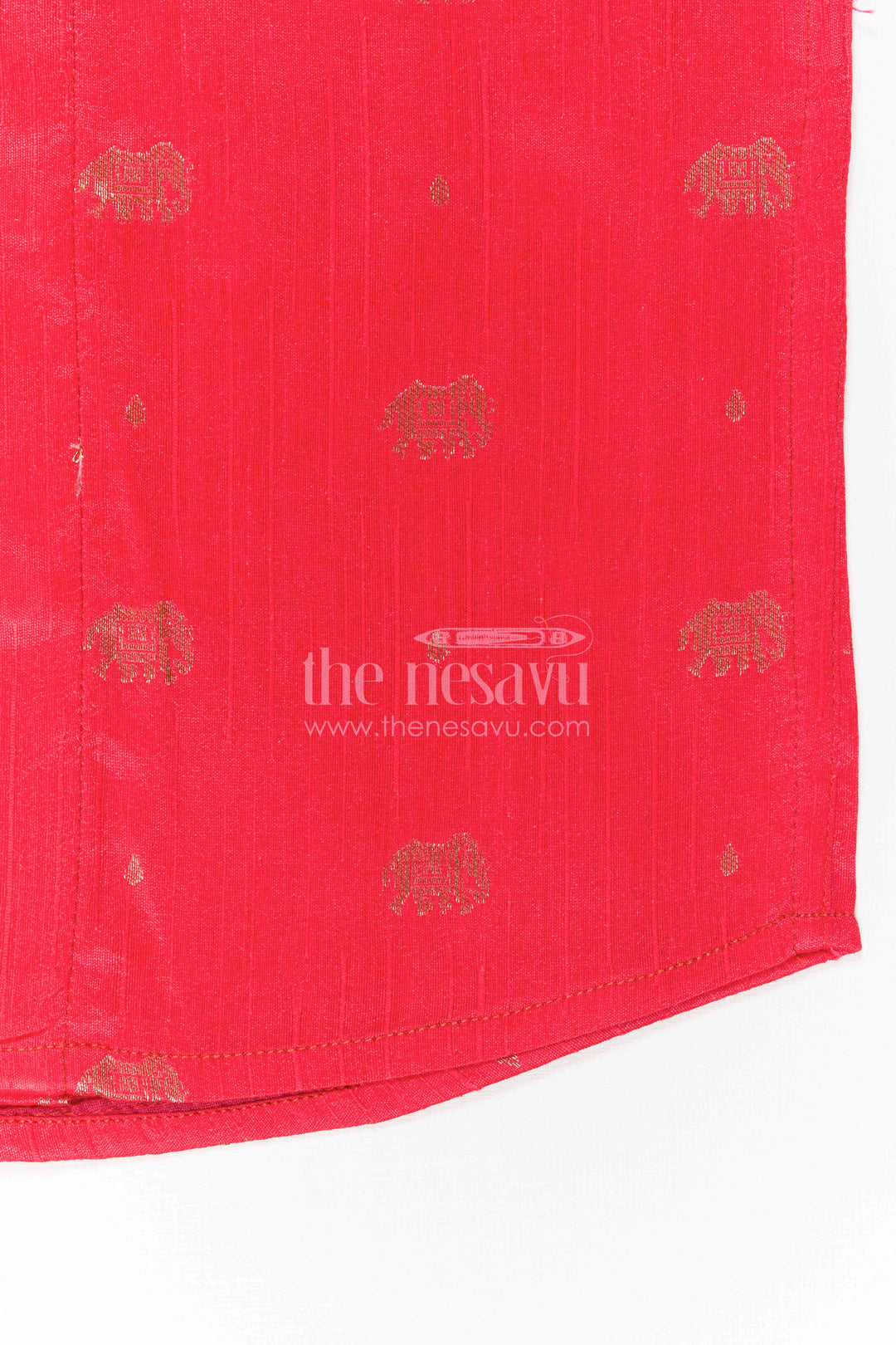 The Nesavu Boys Silk Shirt Boys Traditional Silk Shirt for Festive Photos and Cultural Events Nesavu Nesavu Boys Traditional Raw Silk Shirt With Jacquard Elephant Butta For Cultural Occasions