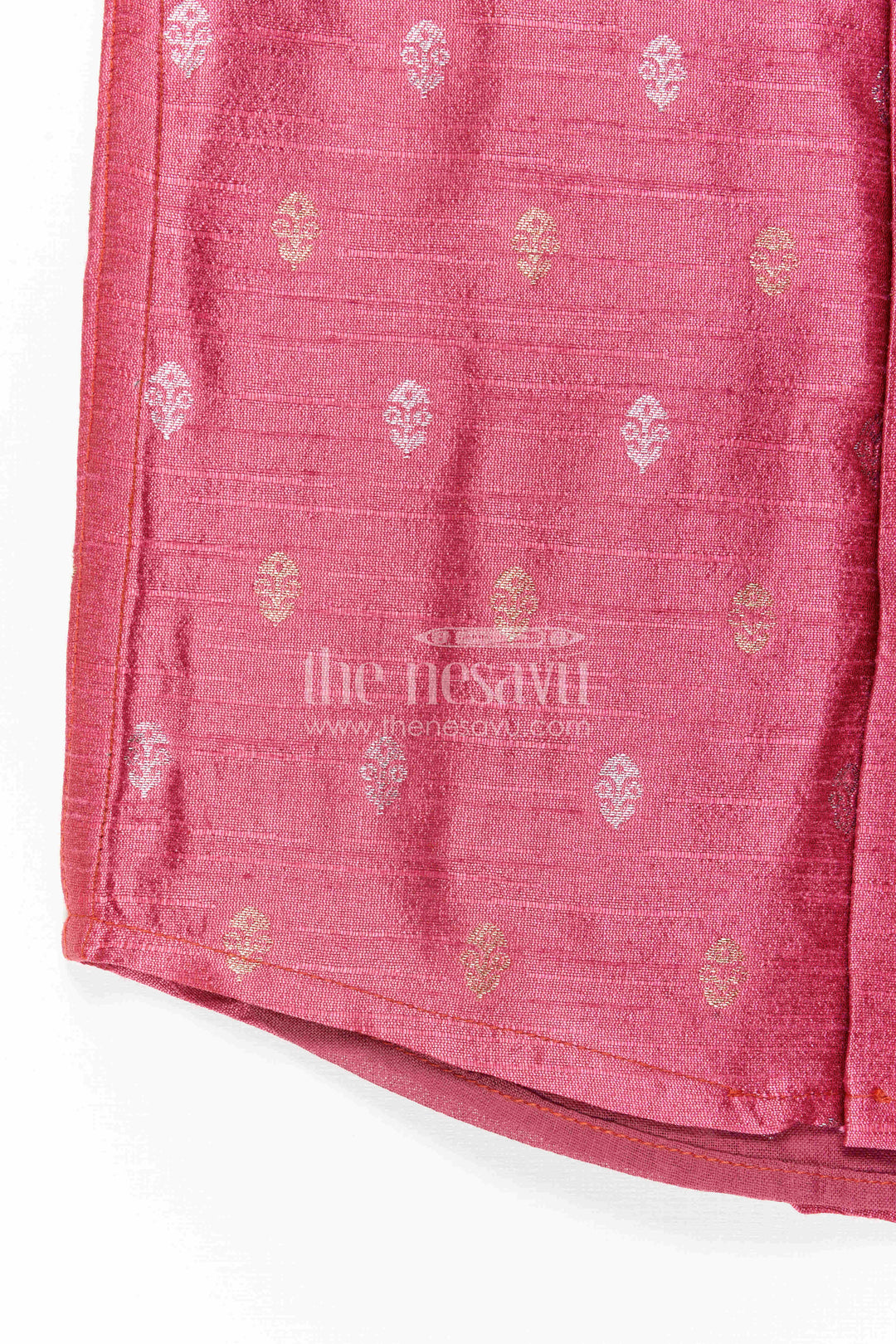 The Nesavu Boys Silk Shirt Boys Traditional Silk Shirt for Festive Photos and Cultural Programs Nesavu Nesavu Boys Traditional Raw Silk Shirt With Jacquard Butta Design For Festive Occasions