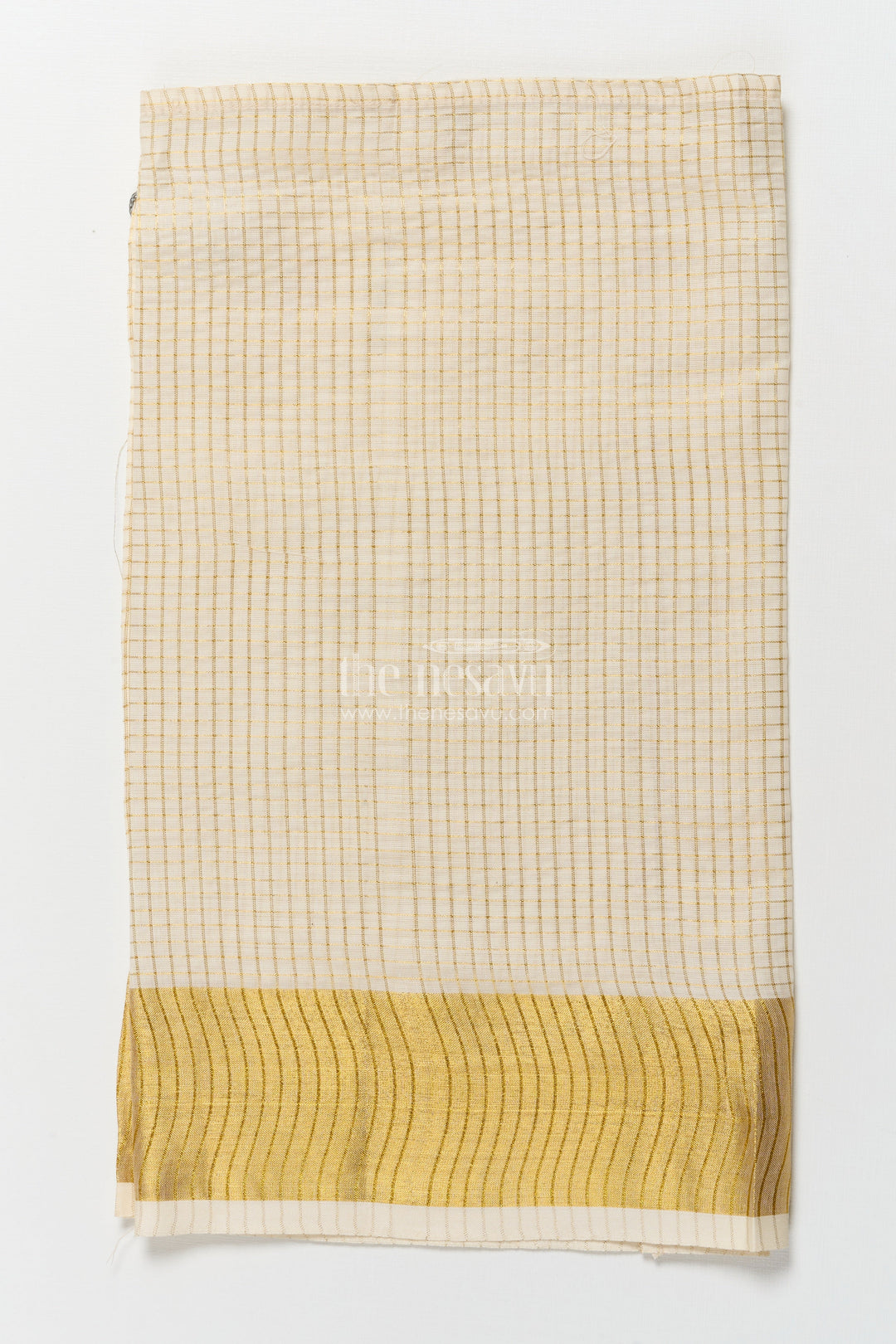 The Nesavu Boys Vesti Boys Vesti with Border for Weddings and Traditional Family Functions Nesavu Nesavu boys traditional vesti gold border checked design weddings rituals