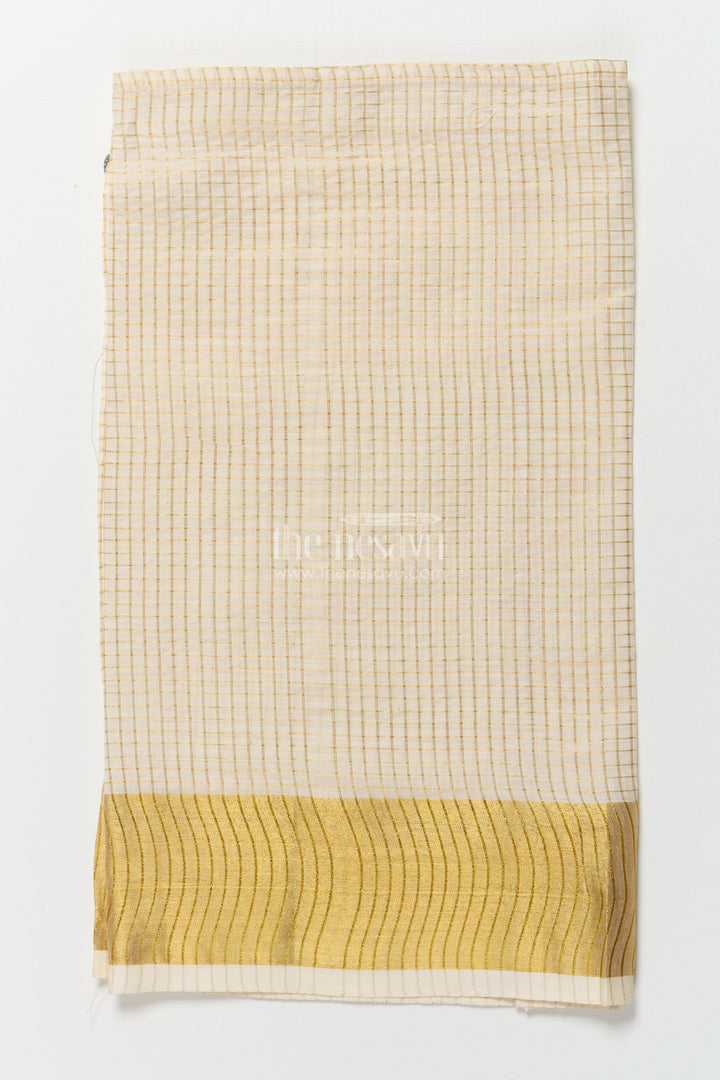 The Nesavu Boys Vesti Boys Vesti with Border for Weddings and Traditional Family Functions Nesavu Nesavu boys traditional vesti gold border checked design weddings rituals