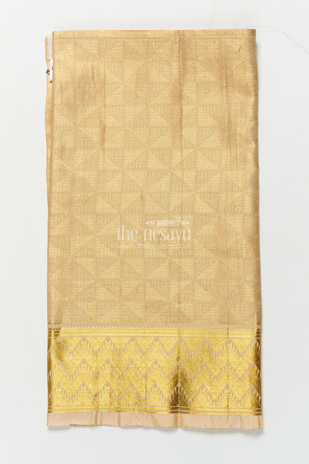 The Nesavu Boys Vesti Boys Zari Vesti for Traditional Celebrations and Temple Visits Nesavu Nesavu boys vesti embossed tissue broad zari border festivals wedding functions