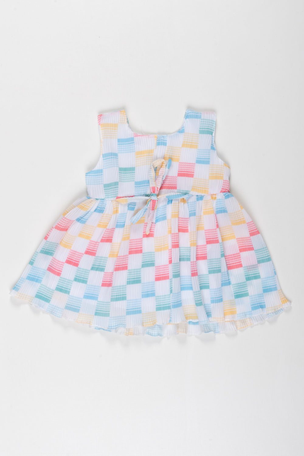 The Nesavu Baby Fancy Frock Candy Stripes Baby Girl Frock - A Summer Delight Nesavu Candy Stripes Sleeveless Frock for Baby Girls | Shop Latest Summer Trends | The Nesavu