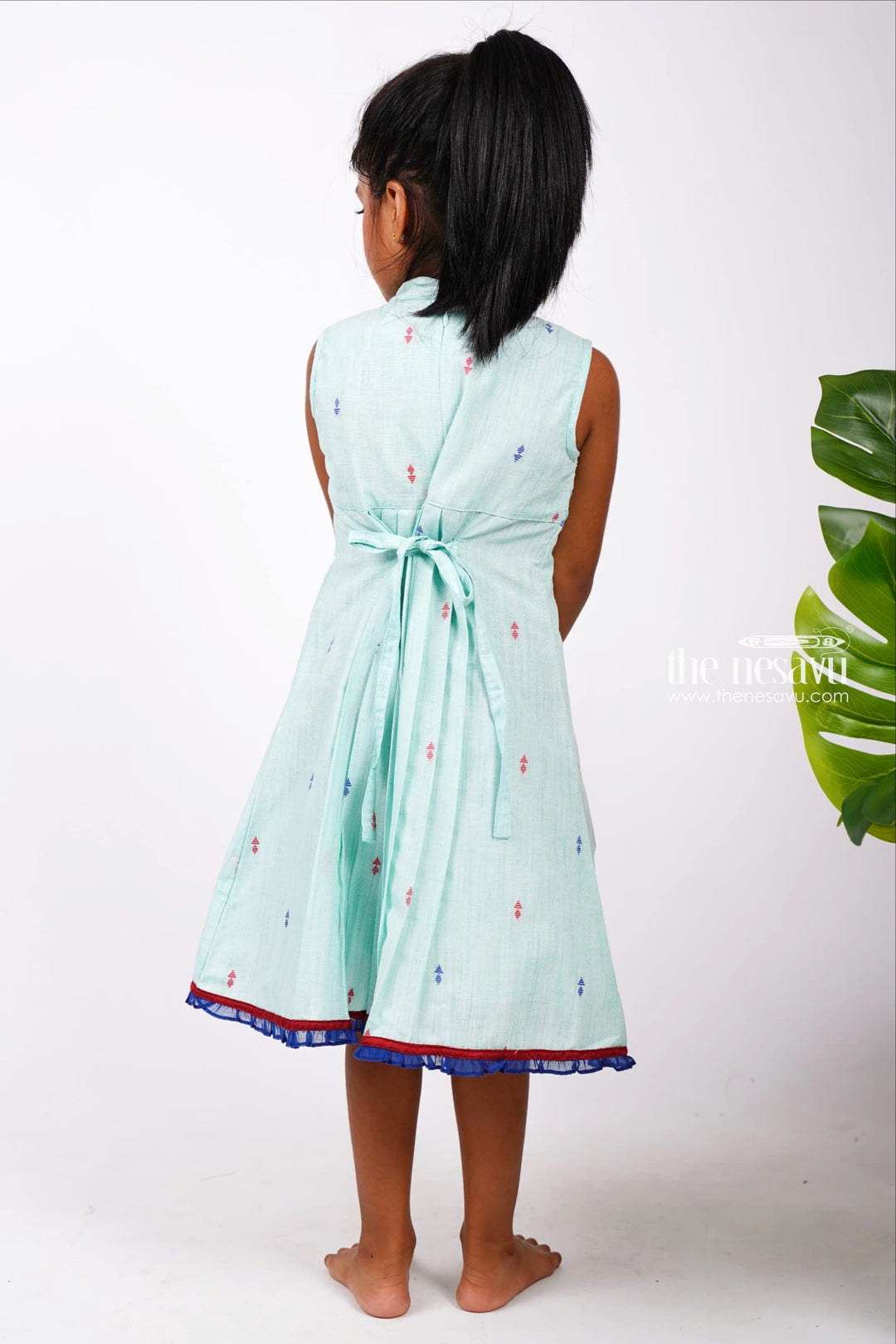 The Nesavu Girls Cotton Frock Chanderi Dobby Designed Frock For Kids Girls Nesavu